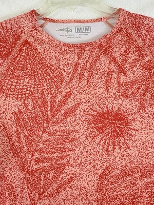Reel Life Long Sleeve Womens Medium Top Fishing Shirt Thumb Holes Floral Print