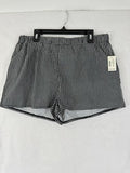 Aeropostale Boxer Shorts Womens Medium Black White Check Gingham Cotton New NWT