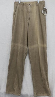 Woolrich Womens Corduroy Pants 10 Beige Tan High Waisted New NWT *FlawRead