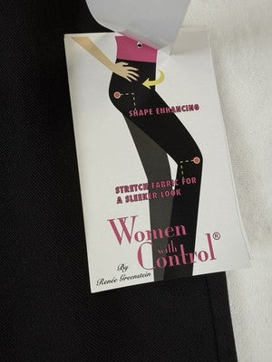 Women With Control Capri Pants Small Petite Scallop Hem Denim Jeans Black New