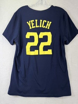 Milwaukee Brewers Christian Yelich 22 Shirt XL Womens Navy Blue Majestic New NWT