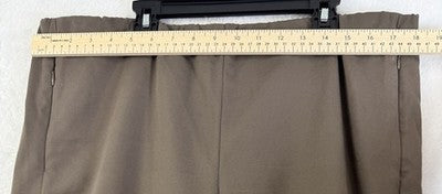 J Jill Essential Cotton Stretch Pants 16 Knit Brown Taupe Pull On Womens