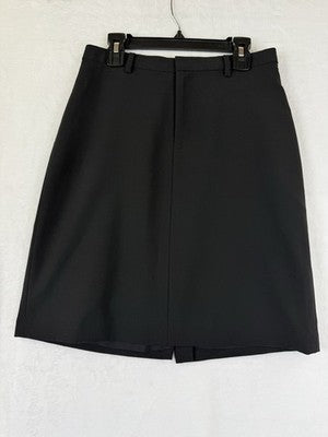 Gap Pencil Skirt 0 Womens Black Wool Stretch Knee Length