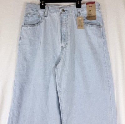 Levis Cinch Baggy Jeans 32 Womens Blue High Rise 32x33 Levi’s New *FlawRead