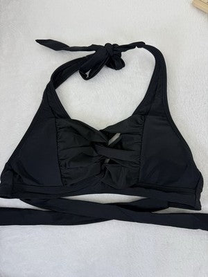 Venus Bikini Set Halter Top 6 High Rise Bottom 4 Black Womens Swim Swimwear New