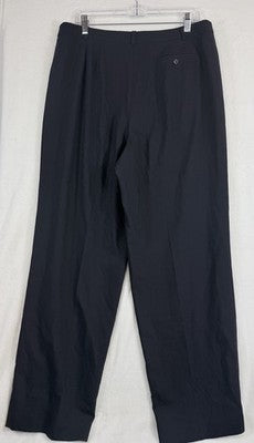 Vintage Talbots Dress Pants 16 Navy Blue Wool Stretch Italian Fabric Womens