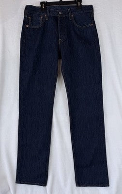 Levis 501 Jeans Mens Button Fly 30x32  Dark Blue Straight Leg