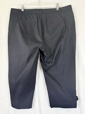 Talbots Perfect Skimmer Pants 16 Petite Black 16P Womens Capris Cotton Stretch