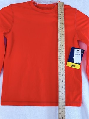 Gap Kids Rash Guard Long Sleeve Boys Small 6-7 Orange Swim UPF 50+ New NWT