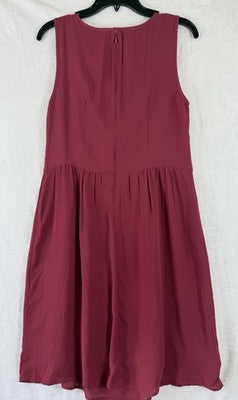 Ann Taylor Loft Dress 8 Sleeveless Fit And Flare Pink Womens
