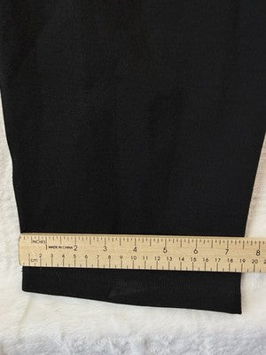 Eileen Fisher Flex Ponte Pants Large Black Knit Pull On Womens