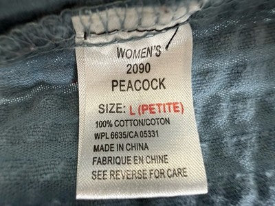 Woolrich Jacket Womens Large Petite Kinsdale Wide Wale Corduroy Full Zip Green