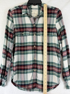 American Eagle Amazingly Soft Shirt Small Womens Red Plaid Top Long Sleeve