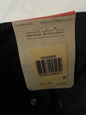 Levis 311 Shaping Skinny Jeans 32 Womens Black 32x30 New NWT