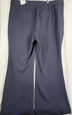 Lane Bryant The Journey Flare Pants 24 Navy Blue Knit Stretchy Plus Size New NWT