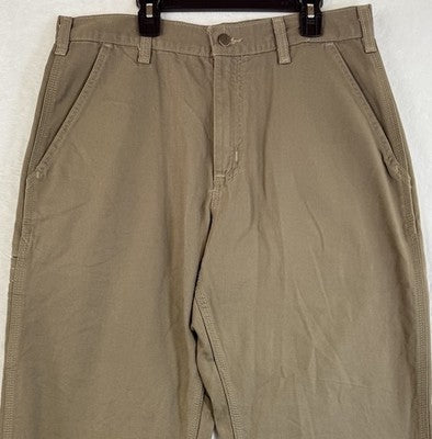 Carhartt Canvas Utility Work Pants 33x32 Dungaree Fit Hamilton B175 Mens