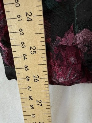 Lulus Jumpsuit Small Womens Bustier Jacquard Purple Floral Off The Shoulder New