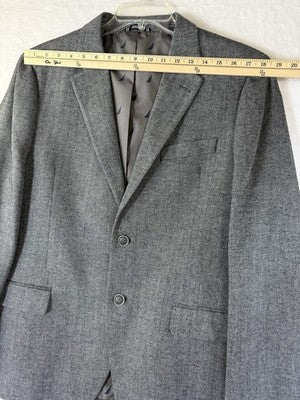Nautica Jacket Men 42S Blazer Gray Herringbone Modern Fit Sport Coat 42 Short