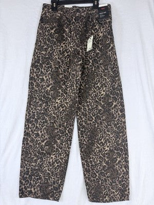Levis Baggy Dad Jeans 24 Womens Leopard Print 24x30 Mid Rise Denim New NWT