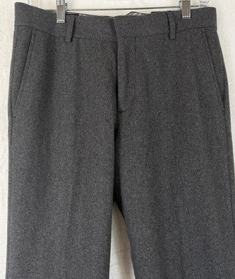Banana Republic Emerson Vintage Straight Fit Pants 30x30 Men Gray Wool Blend New