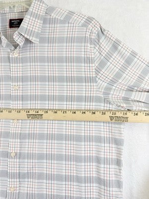UNTUCKit Aleante Shirt Large Mens Long Sleeve Button Down Plaid White