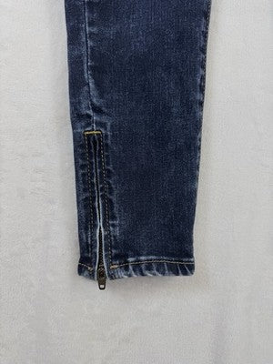 American Eagle Jeggings Size 00 Dark Blue Zip Ankle Denim Jeans