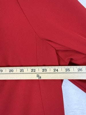 Calvin Klein Open Front Blazer 18 Womens Red Shawl Collar Jacket