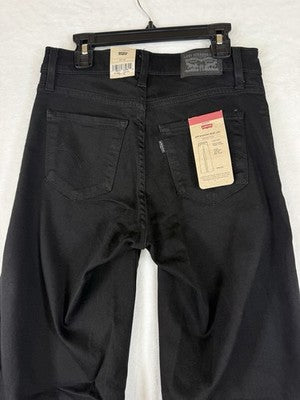 Levis 318 Shaping Wide Leg Jeans 25 Womens Black 25x32 Levi’s New NWT