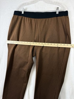 Talbots Pants 16W SoHo Leggings Womens Clothing Pull On Stretch Brown