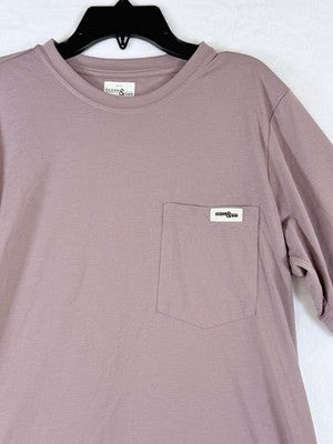 Ocean & San Mens Small All Day Shirt Cycling Jersey Muave Pocket Tee