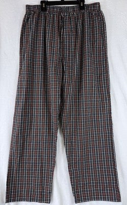 Polo Ralph Lauren Pajama Pants XL Mens Blue Red Plaid 100% Cotton PJs Sleep