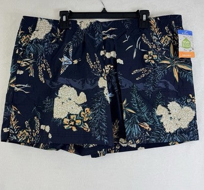 Columbia Shorts Womens XXL Sandy River Short II 5” Nylon Birds Pockets New NWT