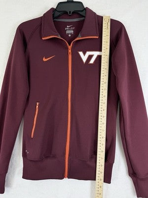 Nike Virginia Tech Hokies Dri-FIT Full Zip Track Jacket Small Mens Maroon