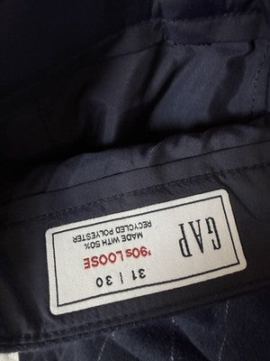 Gap 90s Loose Wool Blend Pants 31x30 Mens Navy Blue Trousers 365 Pleated New NWT