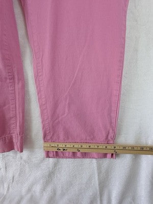 LL Bean Chino Pants Womens 12 Pink High Rise 100% Cotton Vintage