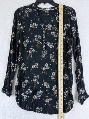 Fat Face Top 2 Long Sleeve Tunic Blouse Floral Print FatFace