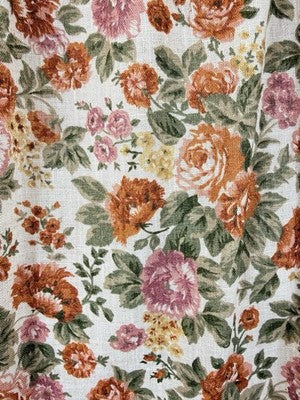 Vintage 80s Skirt 8 Womens Made In USA Floral Print Pull On Cottagecore