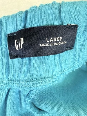 Gap Wide Leg Pants Large Womens Clothing Blue Pull On Heavyweight New NWT