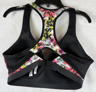 Victoria's Secret VSX Incredible Sports Bra 34DD Victoria Black Floral Womens