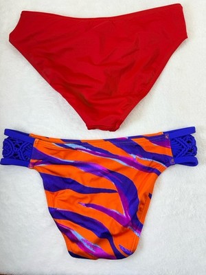 Venus Bikini Bottom Size 4 Womens Lot 5 Swim Bottoms Red Blue Black