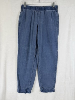 J Jill Indigo Pants XS Petite Tencel Pull On Blue Joggers