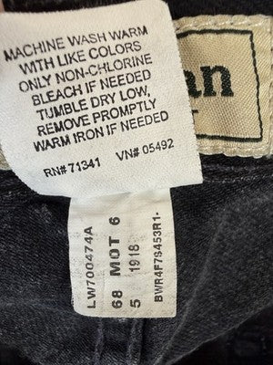 Vintage LL Bean Jeans 18 Tall Womens Black 90s High Rise Denim Cotton Hipster