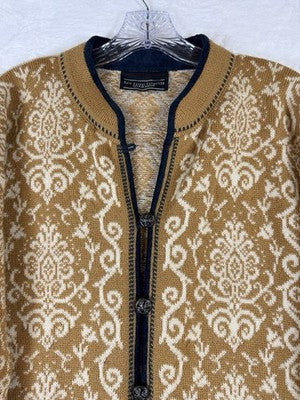 Dale Of Norway Cardigan Sweater Medium 100% Wool Womens *FlawRead