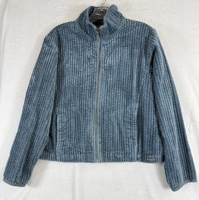 Woolrich Jacket Womens Large Petite Kinsdale Wide Wale Corduroy Full Zip Green