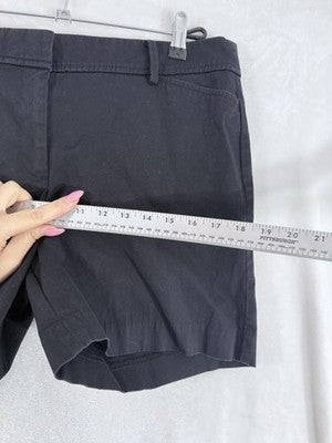 Talbots Perfect Shorts 12 Petite 12P Black Chino Cotton Stretch Womens