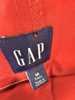 Gap Linen Blend Mini Skort Medium Tall Women Red Skirt W/ Shorts New