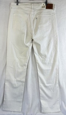 Levis 724 High Rise Slim Straight Jeans 33x32 White Levi’s Denim Women New NWT