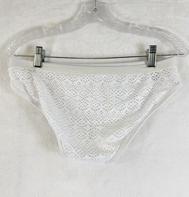 Venus Bikini Set Crochet White Size 4 Top New 6 Bottom Racerback Swimwear Women