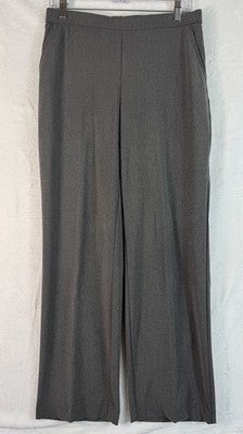 Briggs New York Pants 8 Petite Back Elastic Waist Gray 8P Pull On Womens