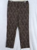 White House Black Market Slim Ankle Pants 6 Animal Print Cheetah Womens